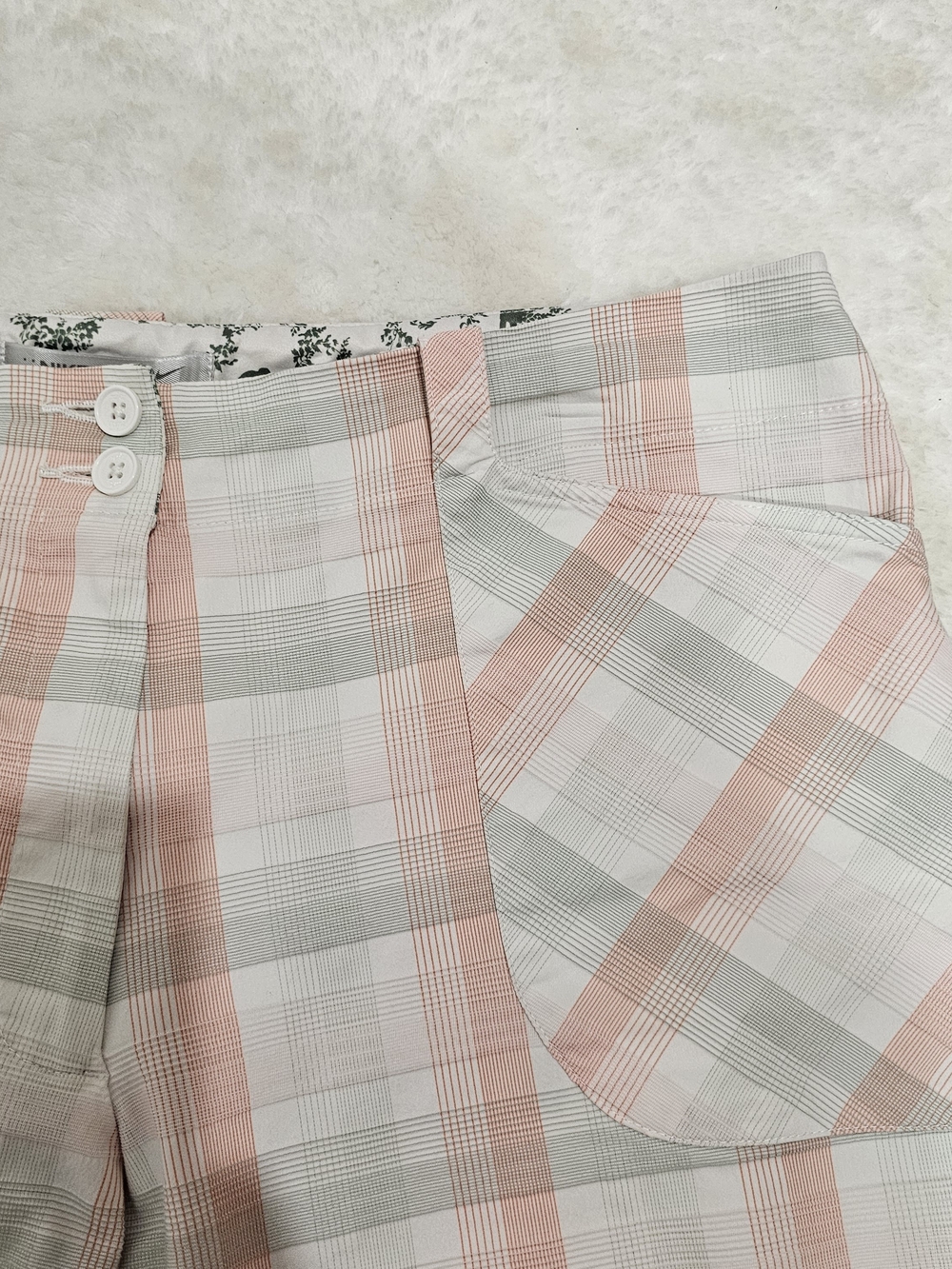 Nike Golf Plaid Bermuda Shorts Old Money Preppy Country Club Quiet Luxury Sz 12 - Picture 3 of 14